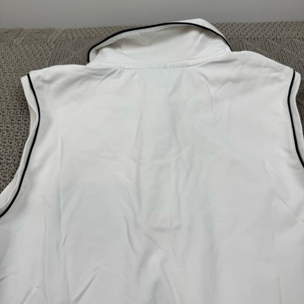 Bobby Jones Women’s White Sleeveless Polo Golf Performance Shirt Medium - Picture 11 of 13